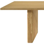 94" Natural Wood Double Pedestal Base Dining Table