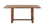 71" Brown Solid Wood Rectangular Bar Table