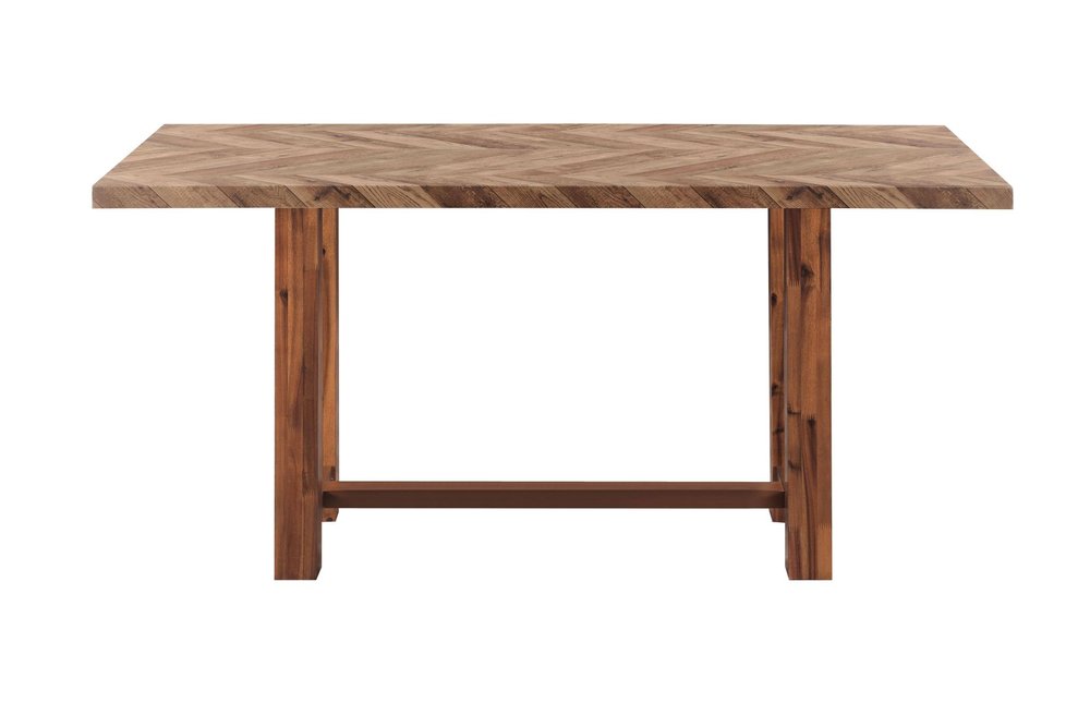 71" Brown Solid Wood Rectangular Bar Table