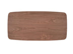 71" Walnut Wood Double Pedestal Base Dining Table