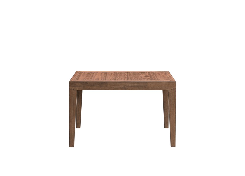 47" Walnut Wood Self-Storing Leaf Extendable Dining Table