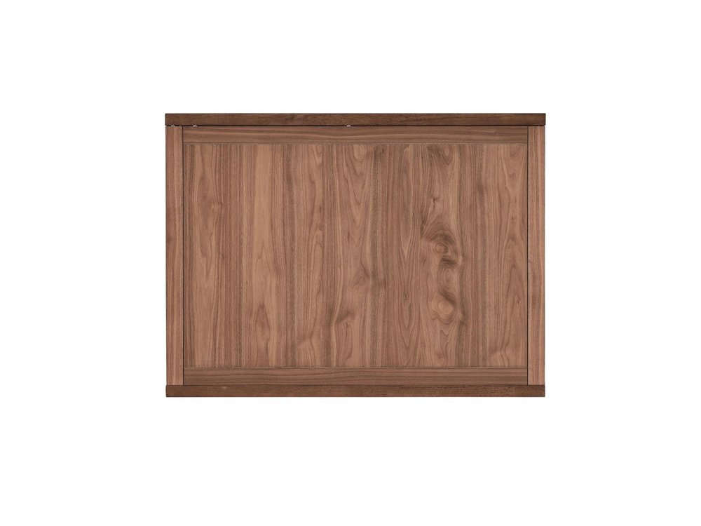 47" Walnut Wood Self-Storing Leaf Extendable Dining Table