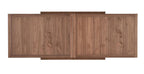 47" Walnut Wood Self-Storing Leaf Extendable Dining Table