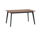 59" Walnut and Black Wood Dining Table