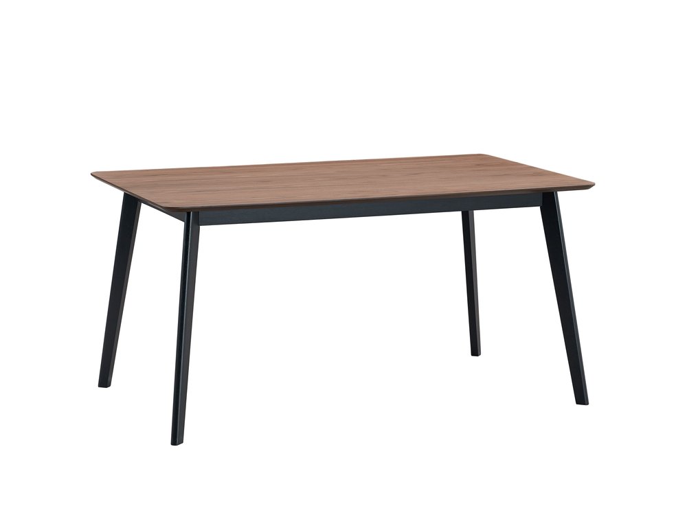 59" Walnut and Black Wood Dining Table
