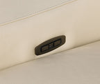 Beige Italian Leather Power Reclining U Shaped Twelve Piece Corner Sectional With Console