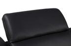 Black Italian Leather Power Reclining U Shaped Eight Piece Corner Sectional With Console
