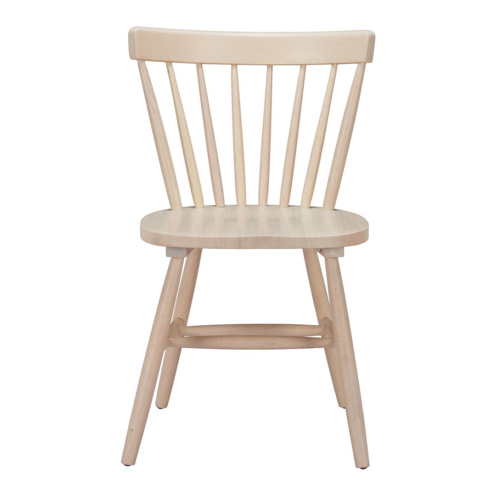 Set of Two Black Solid Wood Windsor Back Dining Side Chairs