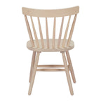 Set of Two Black Solid Wood Windsor Back Dining Side Chairs