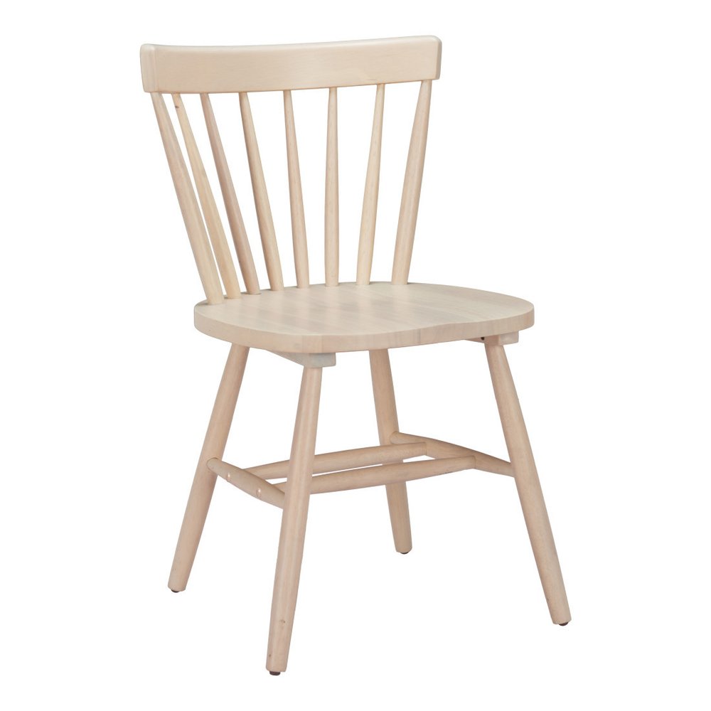 Set of Two Black Solid Wood Windsor Back Dining Side Chairs