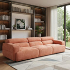 108" Orange Upholstered Modular Sofa