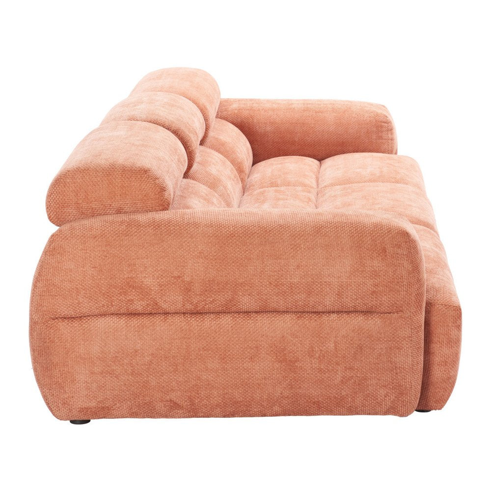 108" Orange Upholstered Modular Sofa