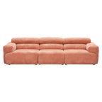 108" Orange Upholstered Modular Sofa