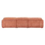 108" Orange Upholstered Modular Sofa