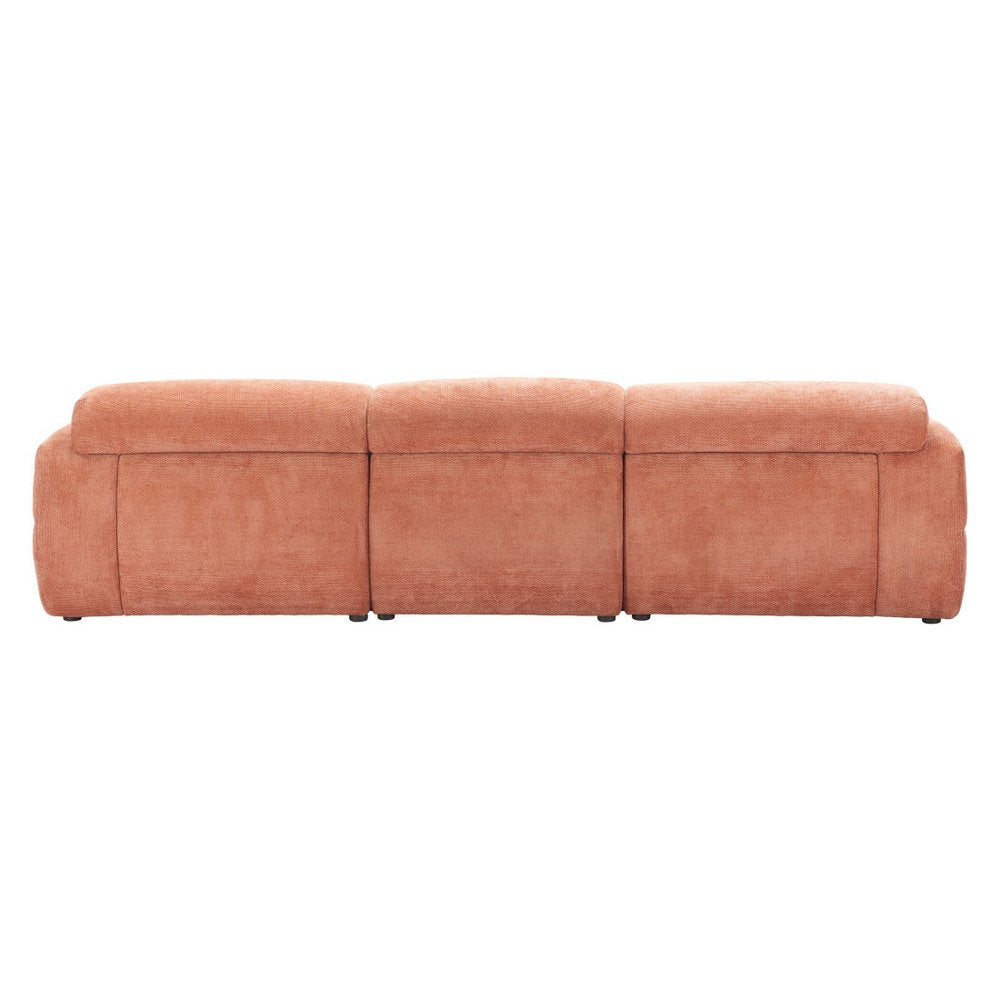 108" Orange Upholstered Modular Sofa