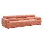 108" Orange Upholstered Modular Sofa