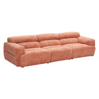 108" Orange Upholstered Modular Sofa