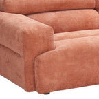 108" Orange Upholstered Modular Sofa