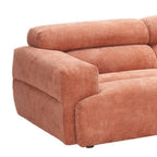 108" Orange Upholstered Modular Sofa
