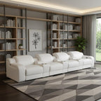 169" White Italian Leather Reclining USB and Wireless Charger Sofa And Storage
