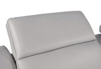103" White Italian Leather Reclining USB Sofa