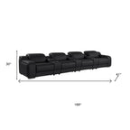 169" White Italian Leather Reclining USB and Wireless Charger Sofa And Storage