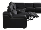 169" White Italian Leather Reclining USB and Wireless Charger Sofa And Storage