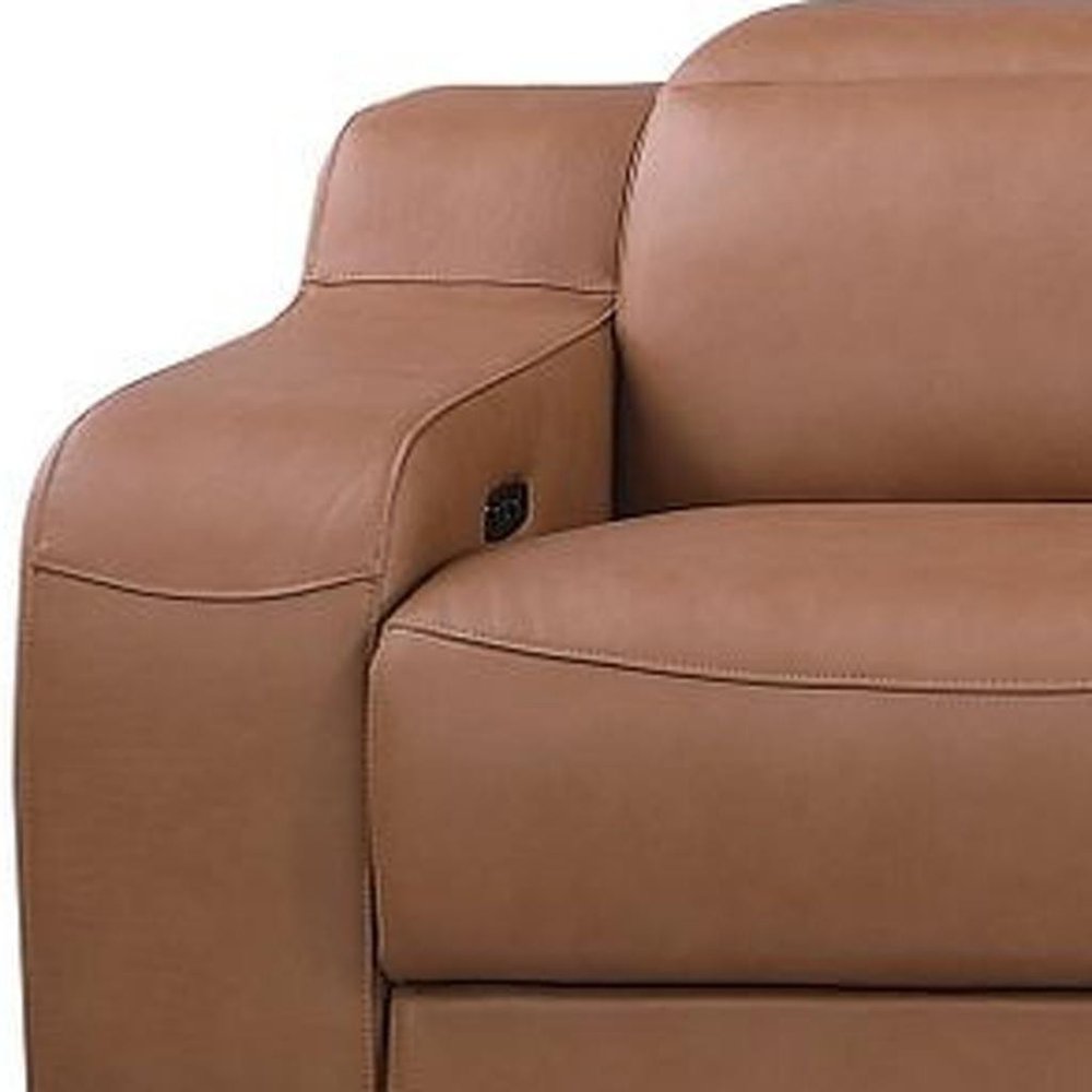 169" White Italian Leather Reclining USB and Wireless Charger Sofa And Storage