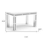 31" Silver Wood Dining Table