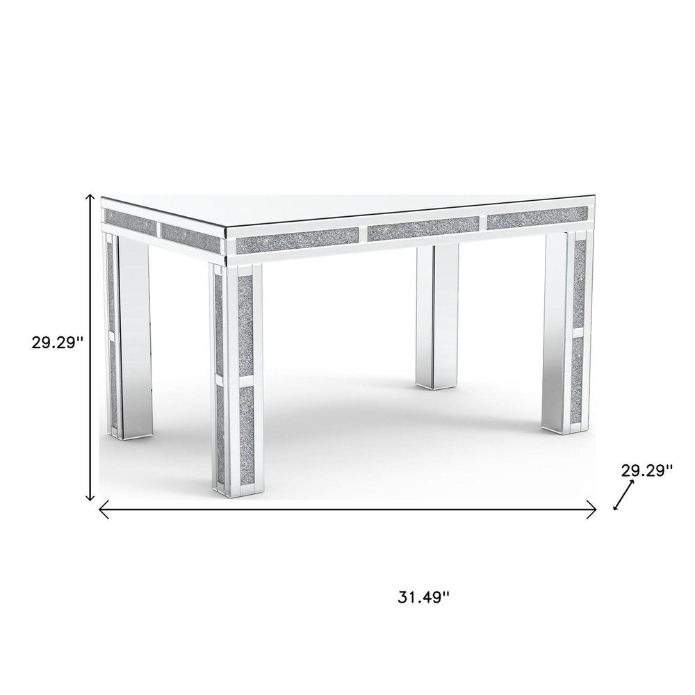 31" Silver Wood Dining Table