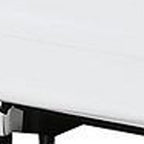 Two Piece White Leather Five Person Seating Set