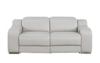 Three Piece Light Gray Leather Six Person Seating Set