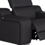 Three Piece Black Leather Six Person Seating Set