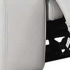 Two Piece Light Gray Leather Five Person Seating Set