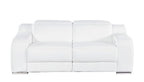 Three Piece White Leather Six Person Seating Set