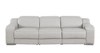 Three Piece Light Gray Leather Six Person Seating Set