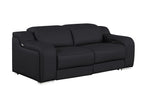 Three Piece Black Leather Six Person Seating Set