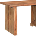54" Dark Brown Solid Wood Pedestal Writing Desk 2With And Six Drawers