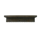 Set Of Two Brown Wood Wall Mounted Accent Shelves With Hooks