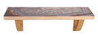 36" Gray And Natural Wood Agate Pattern Wall Mount Accent Shelf