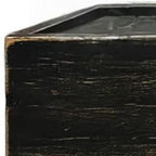 10" Black Distressed Wood Wall Mounted Floating Shelf With LED