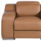 41" Black Italian Leather Wall Hugger Recliner With USB