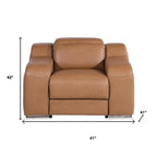 41" Black Italian Leather Wall Hugger Recliner With USB