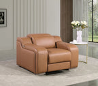 41" Black Italian Leather Wall Hugger Recliner With USB