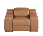 41" Black Italian Leather Wall Hugger Recliner With USB