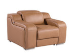 41" Black Italian Leather Wall Hugger Recliner With USB