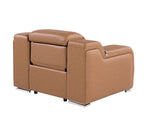 41" Black Italian Leather Wall Hugger Recliner With USB