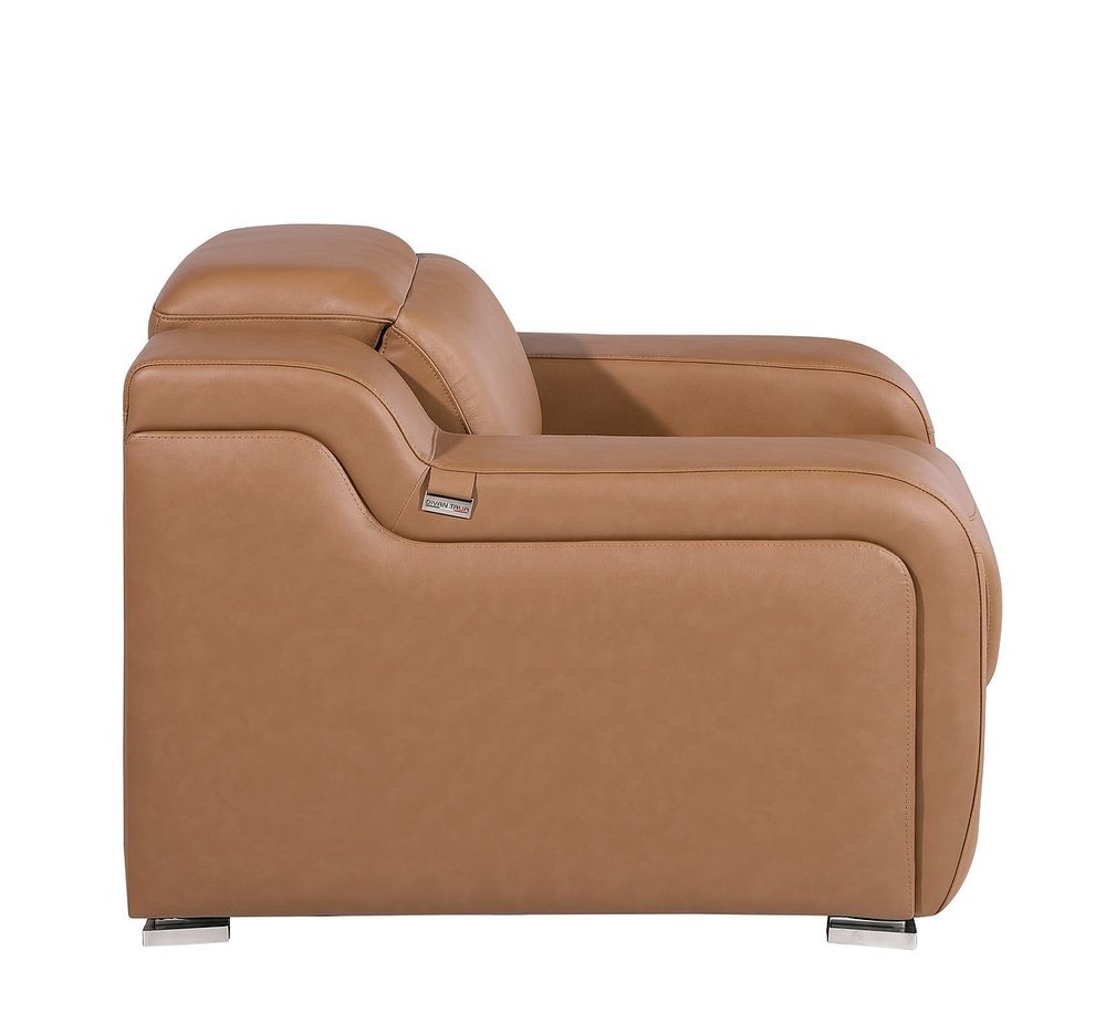 41" Black Italian Leather Wall Hugger Recliner With USB