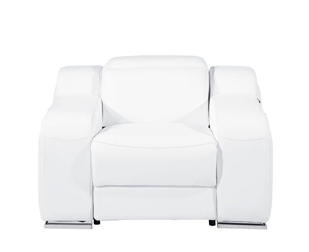41" Black Italian Leather Wall Hugger Recliner With USB