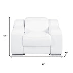 41" Black Italian Leather Wall Hugger Recliner With USB